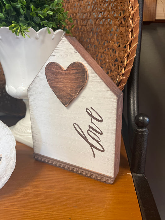 House Love Wood Sign