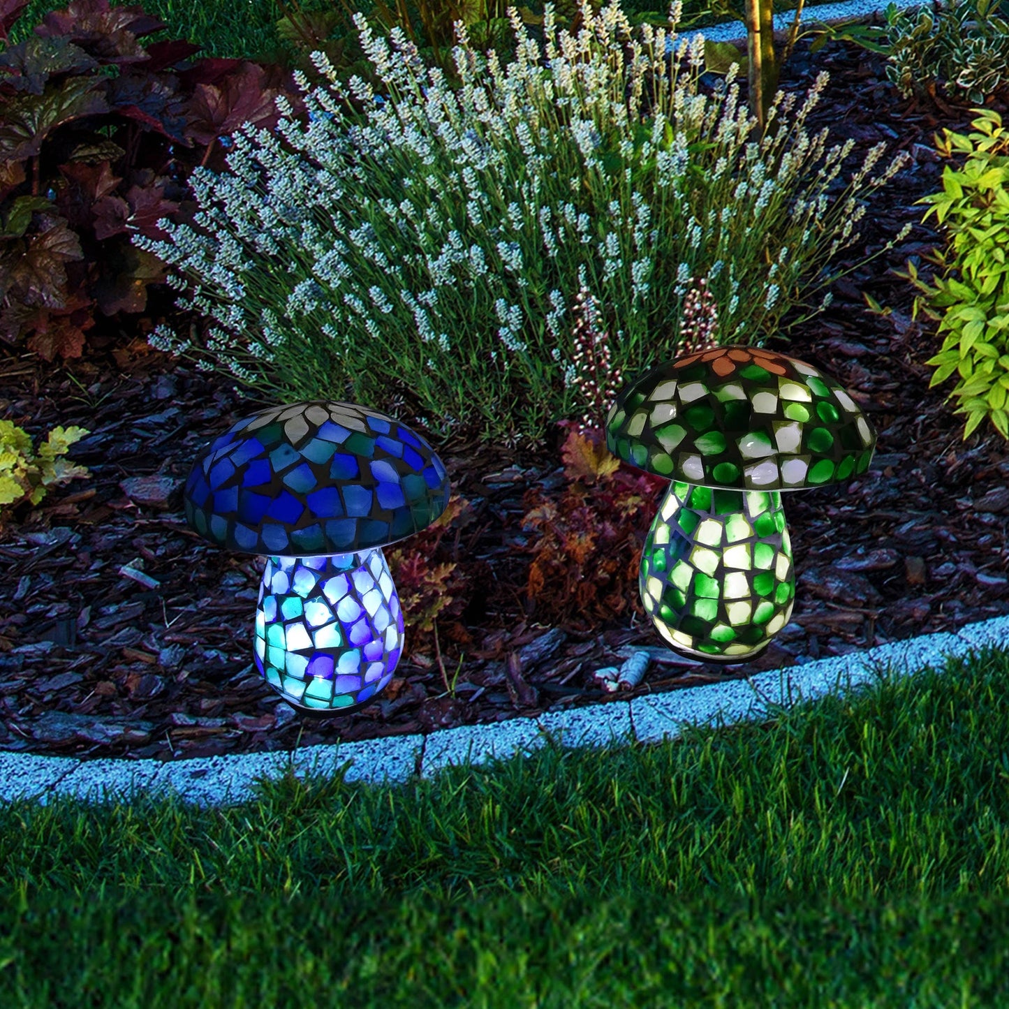Mosaic Glass Mushroom