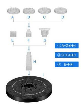 LED Lighted Fountain Disc
