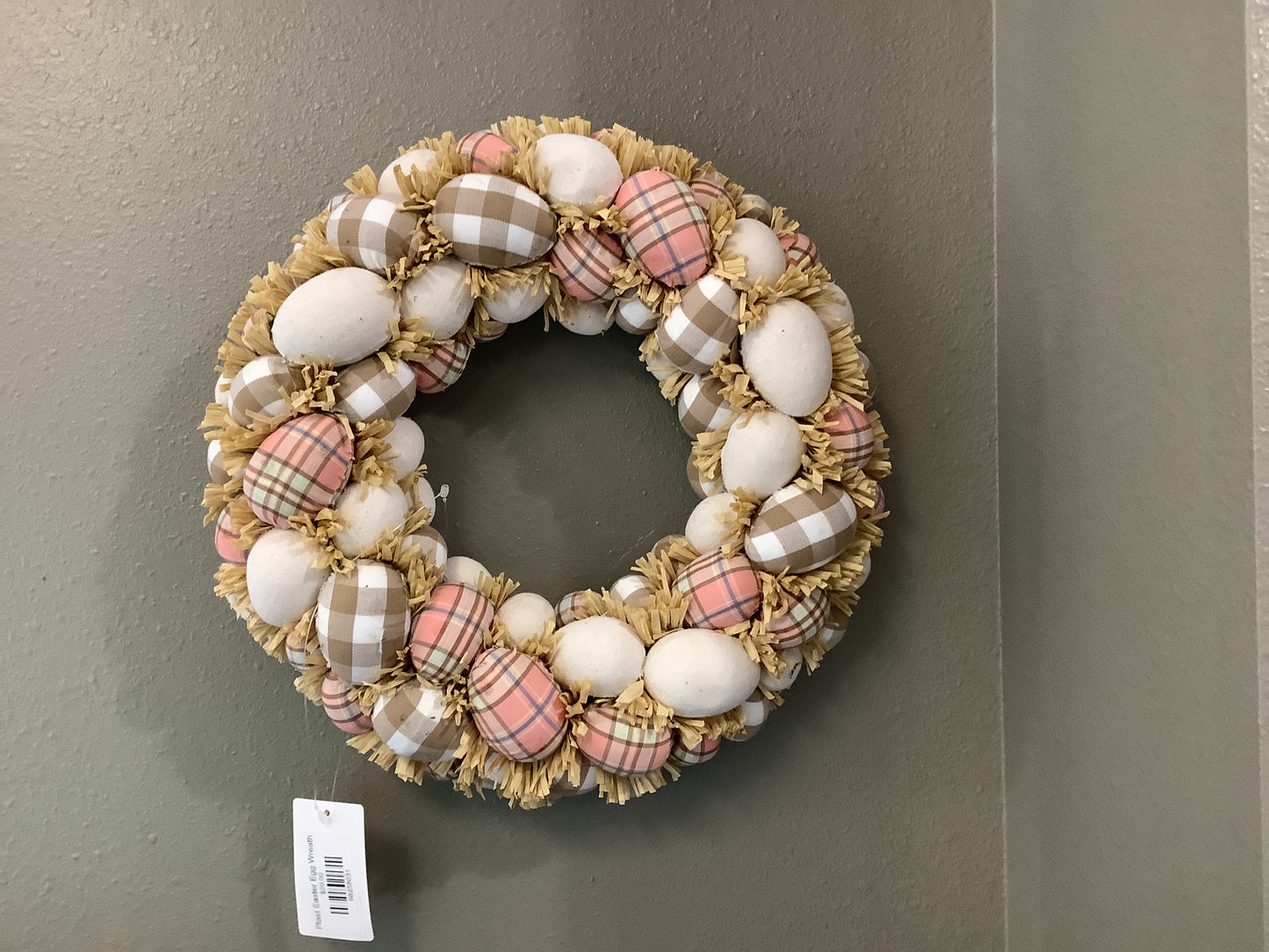 Plaid Easter Egg Wreath