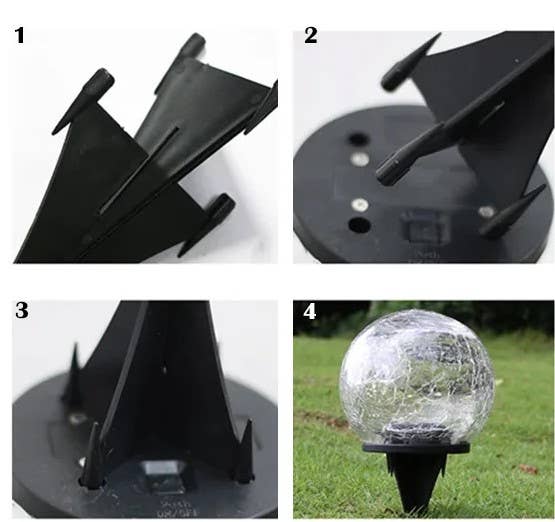 Solar Crackled Glass Globe Ball Light