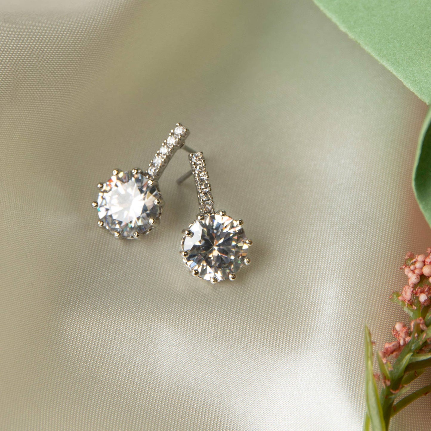 Pave Bar Earrings
