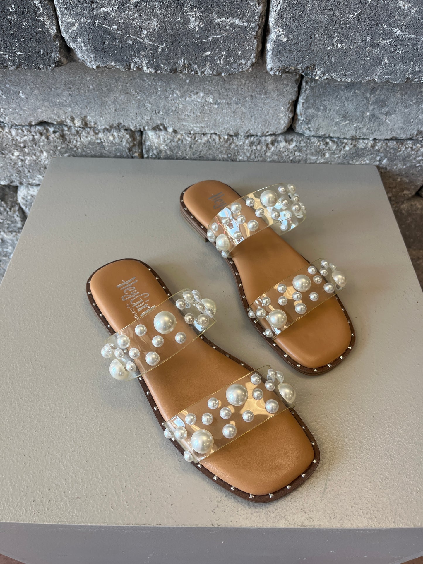 Clear Pearl Marie Flats