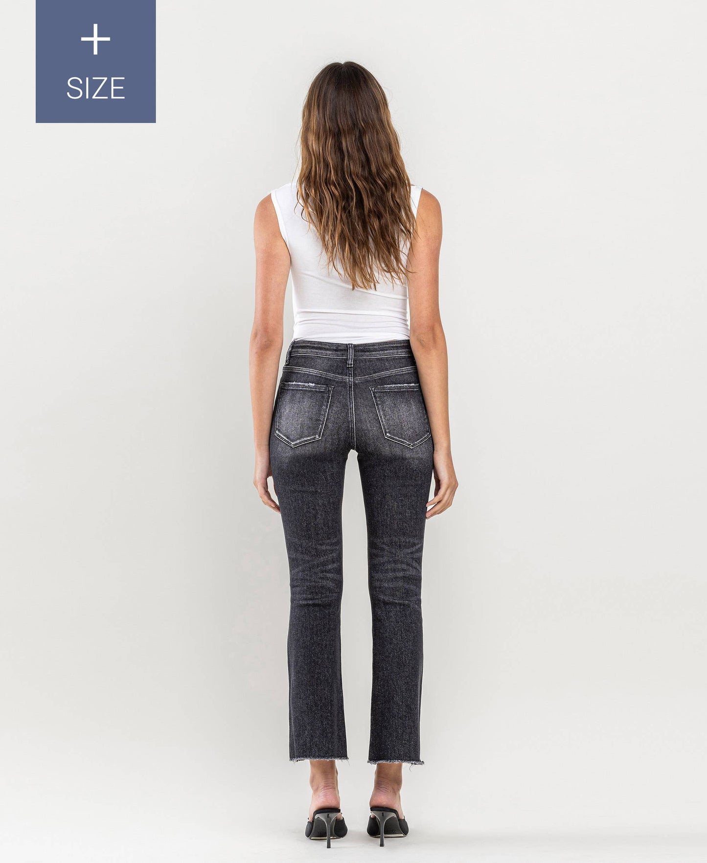 Black High Rise Flare Jeans (Curvy)