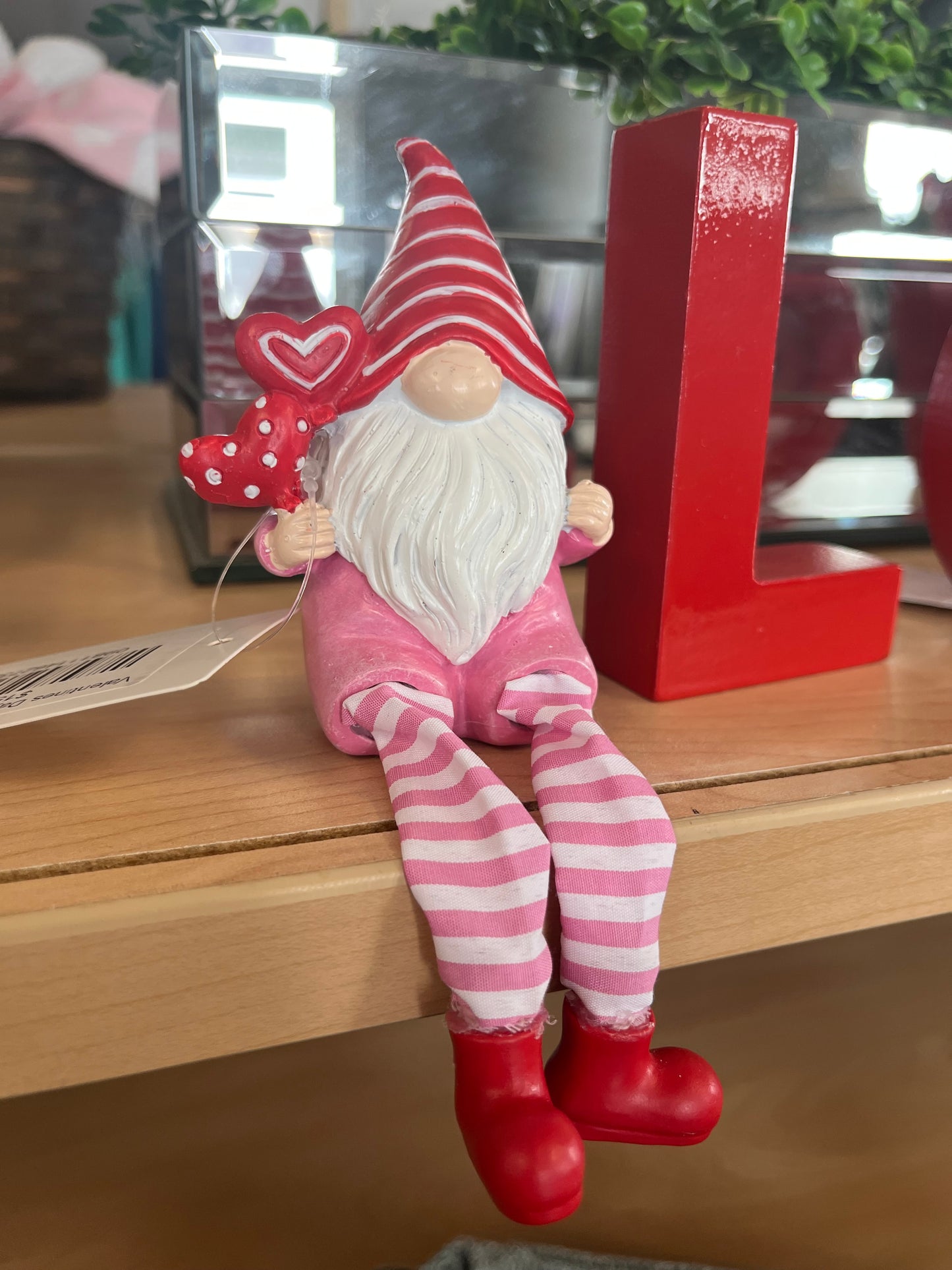Valentines Day Ceramic Gnome
