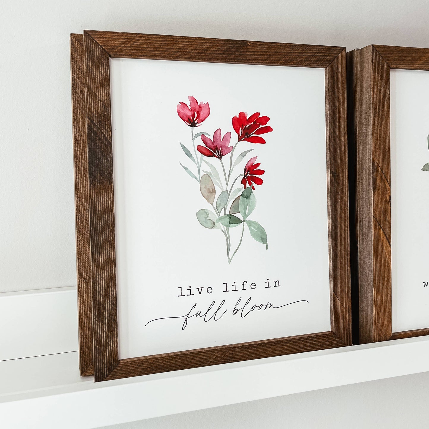 Bloom Framed Wood Sign