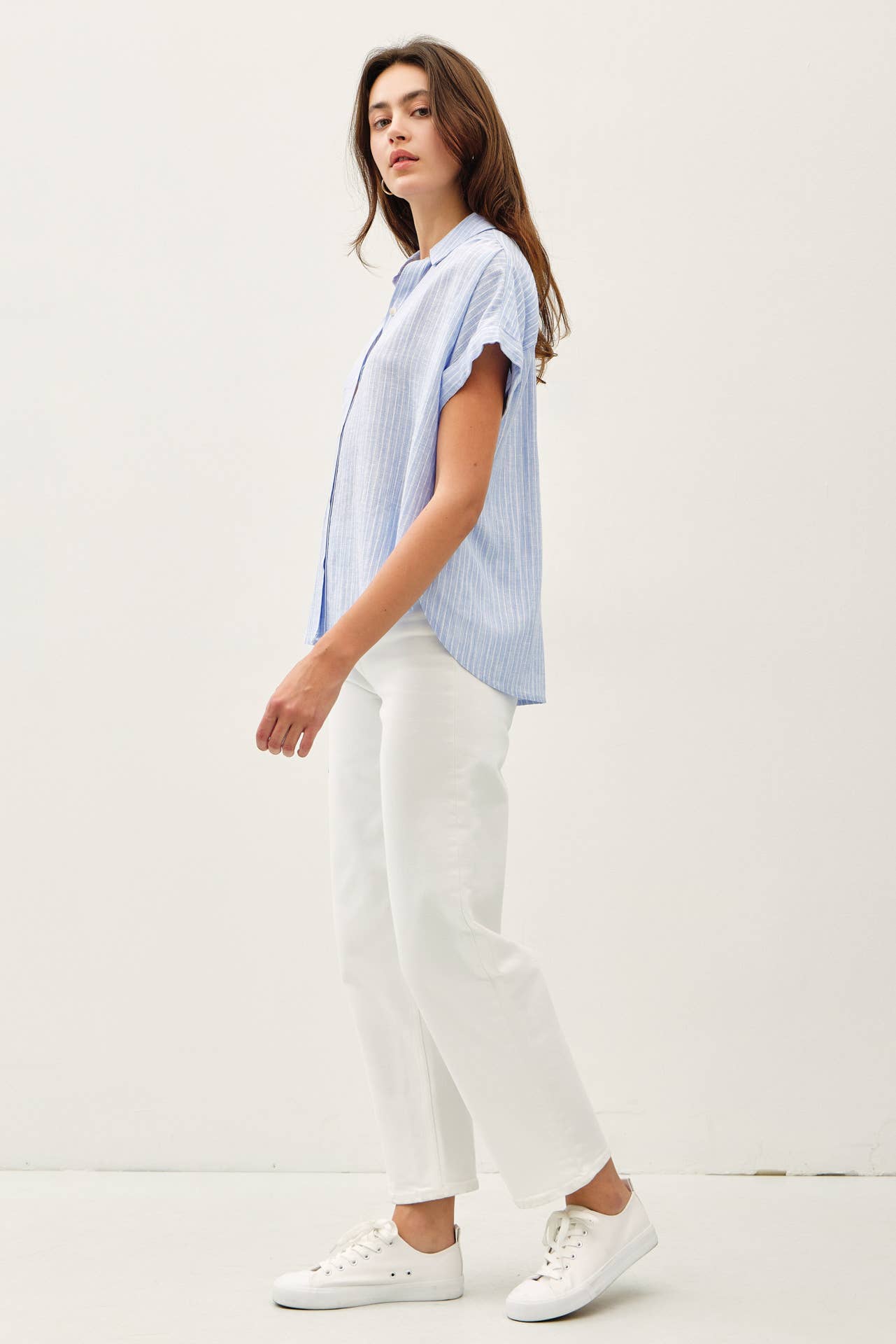 Stripe Linen Tee