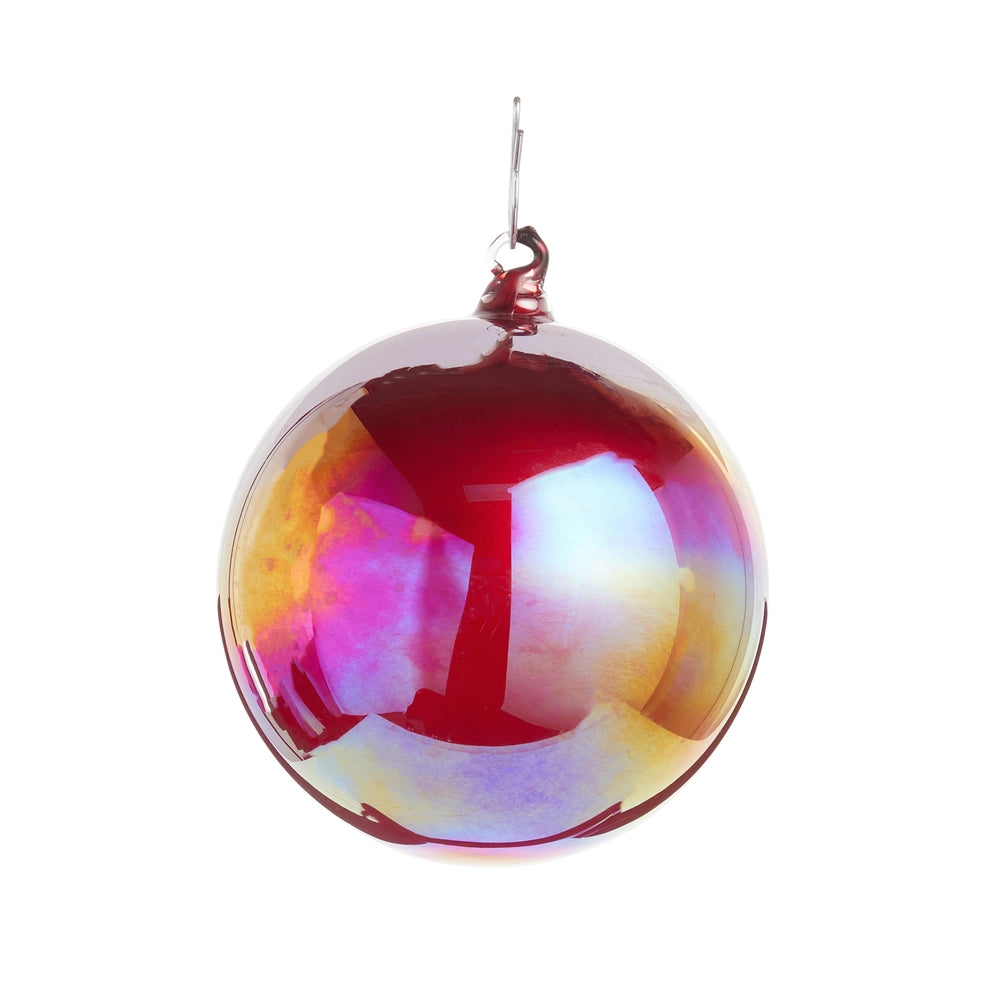 Red Iridescent Ball Ornament