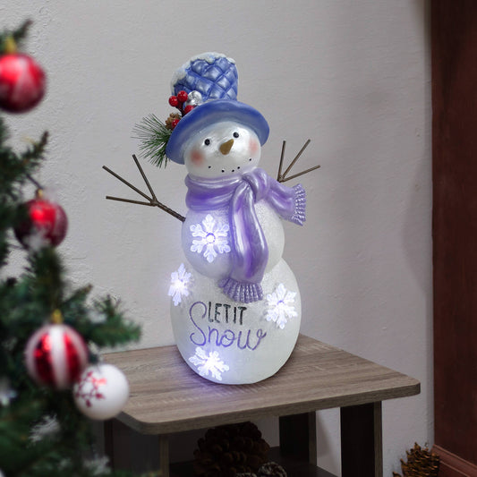 "Let It Snow" Snowman Statue