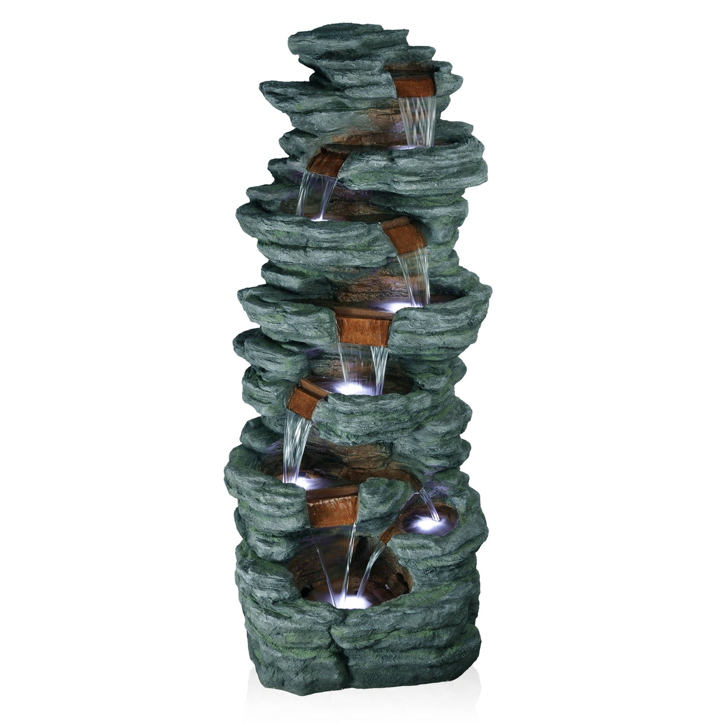 Cascading Stone Fountain