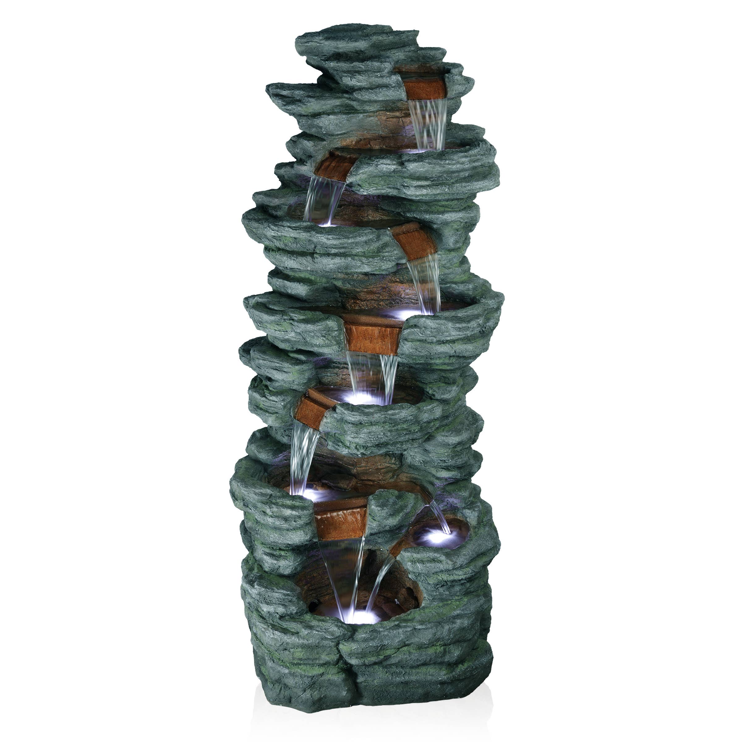 Cascading Stone Fountain