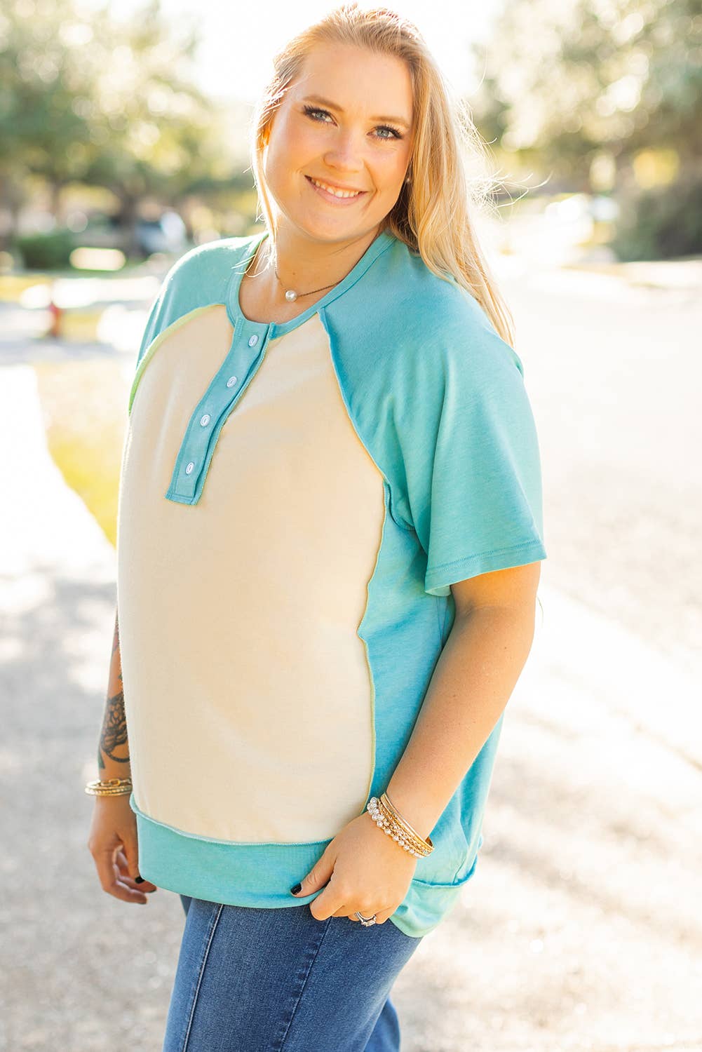 Colorblock T-Shirt (Curvy)