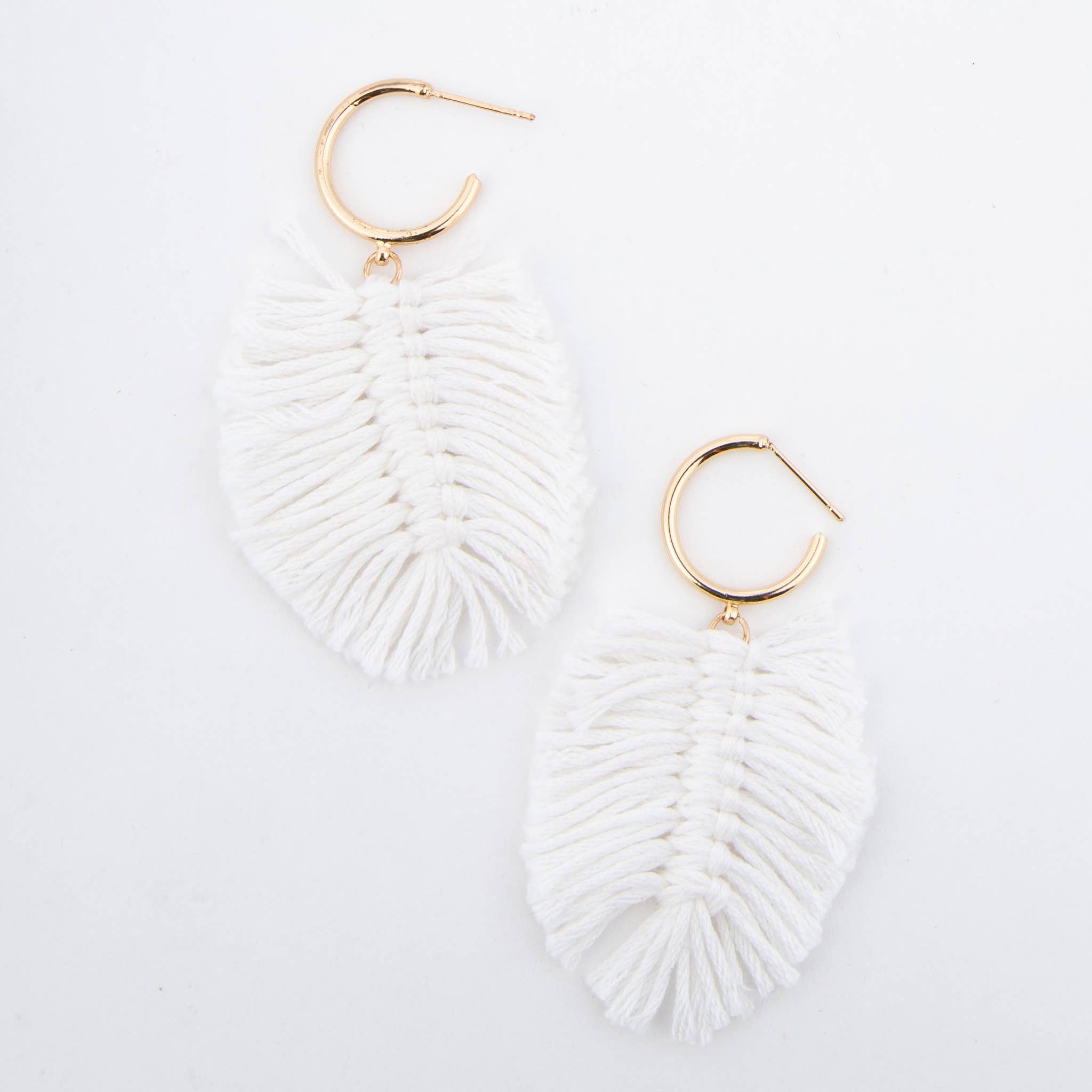 Macrame Palm Earrings