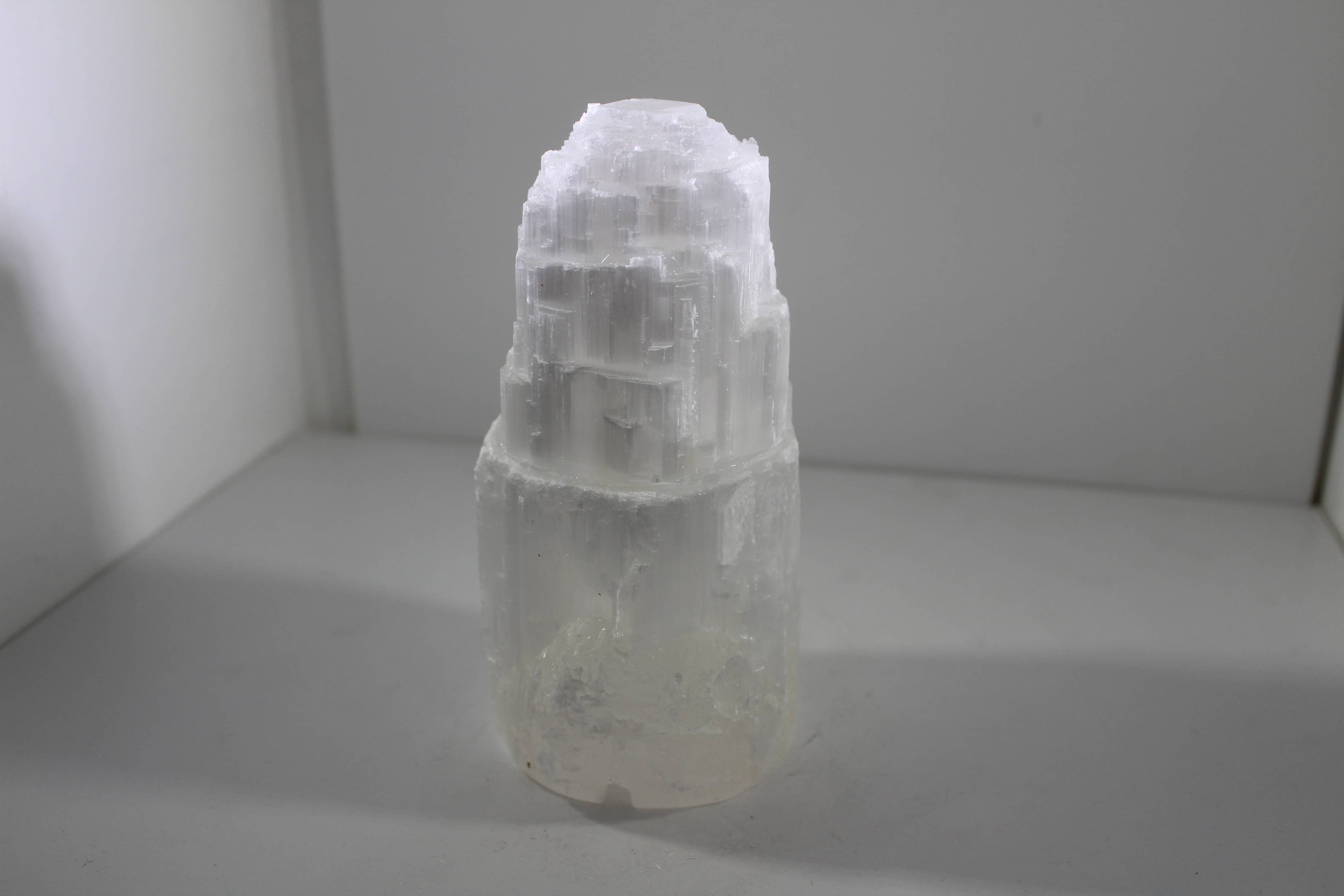 Selenite Lamp Single Tower 15cm