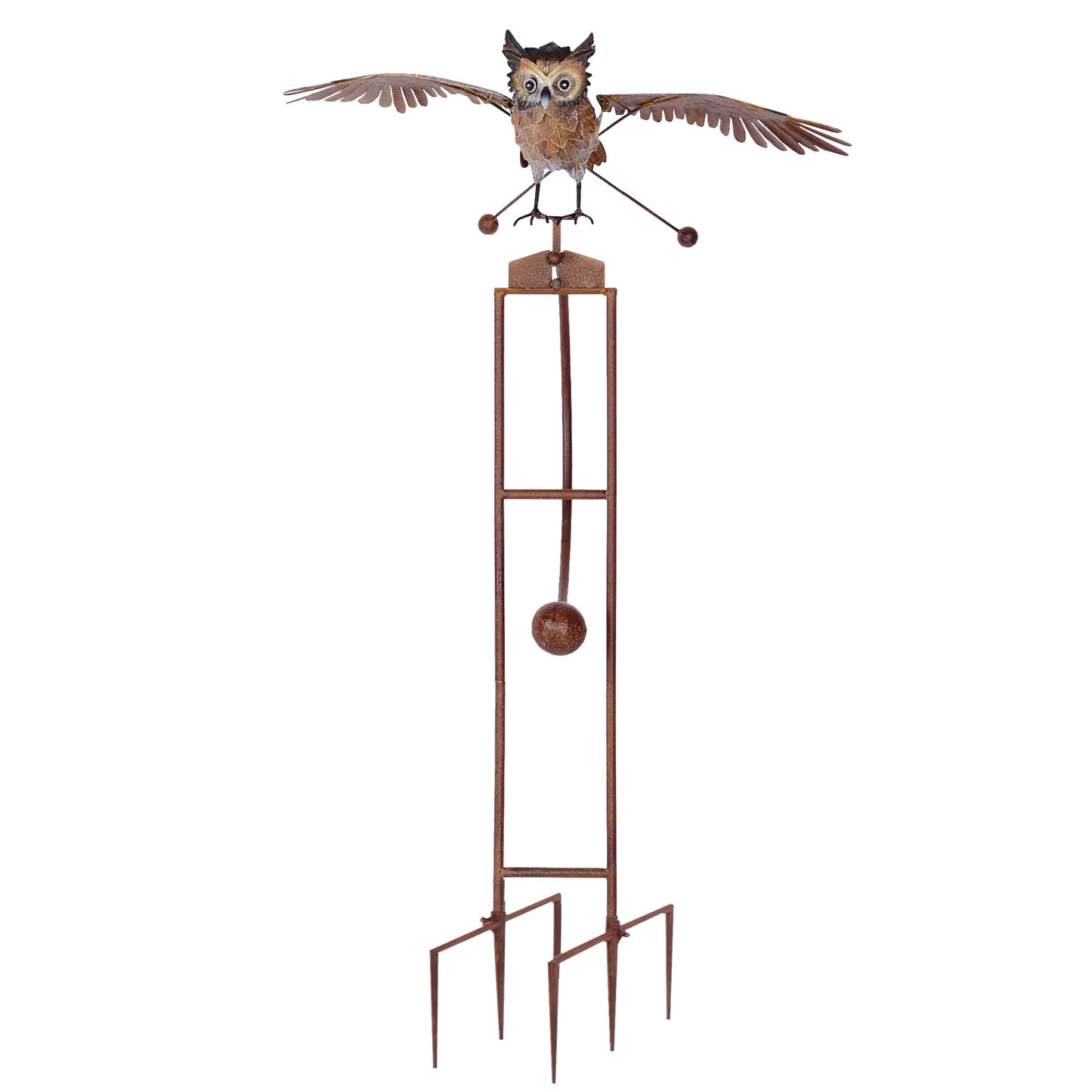 Medium Single Metal Rocker Flying Owl Stake
