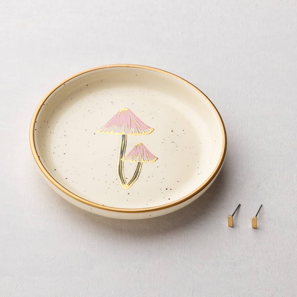 Mushroom/Oatmeal Jewelry Dish