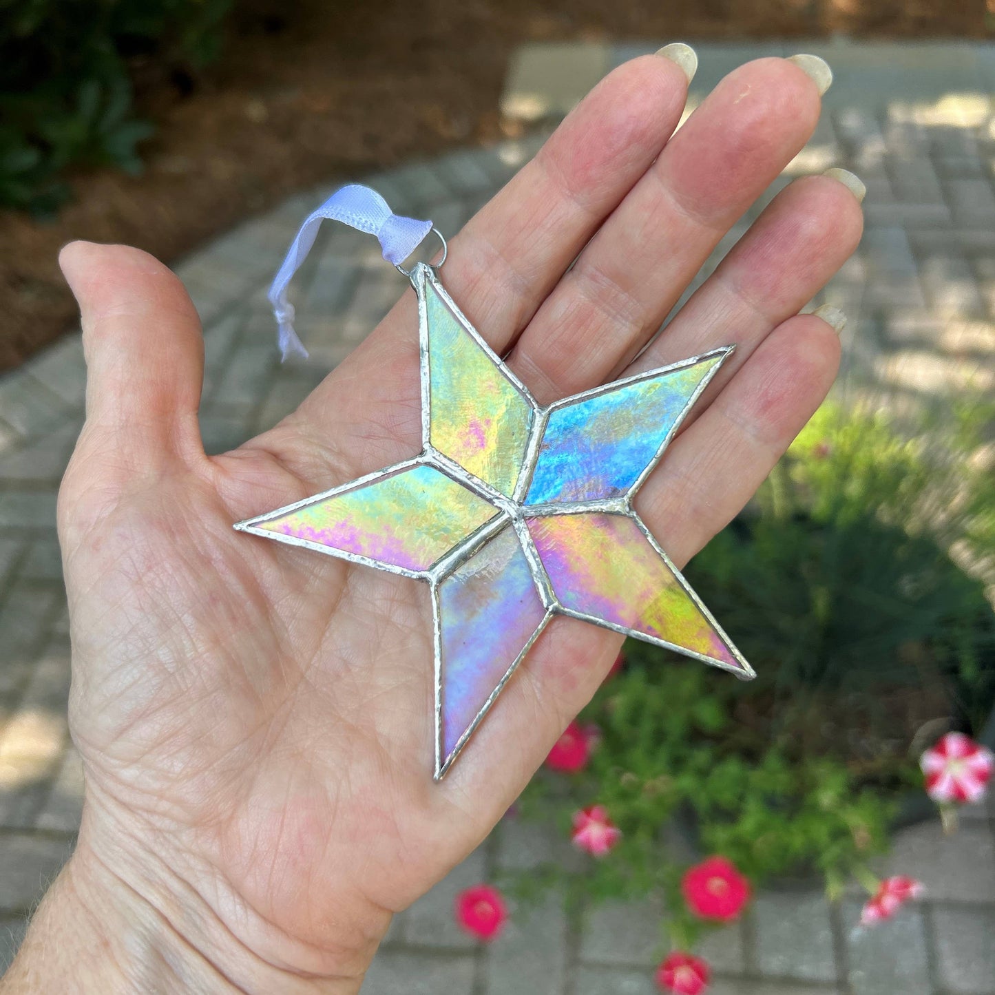 Peace & Hope Stained Glass Ornament