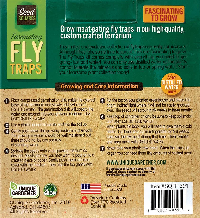 Flytraps Seed Square Terrarium