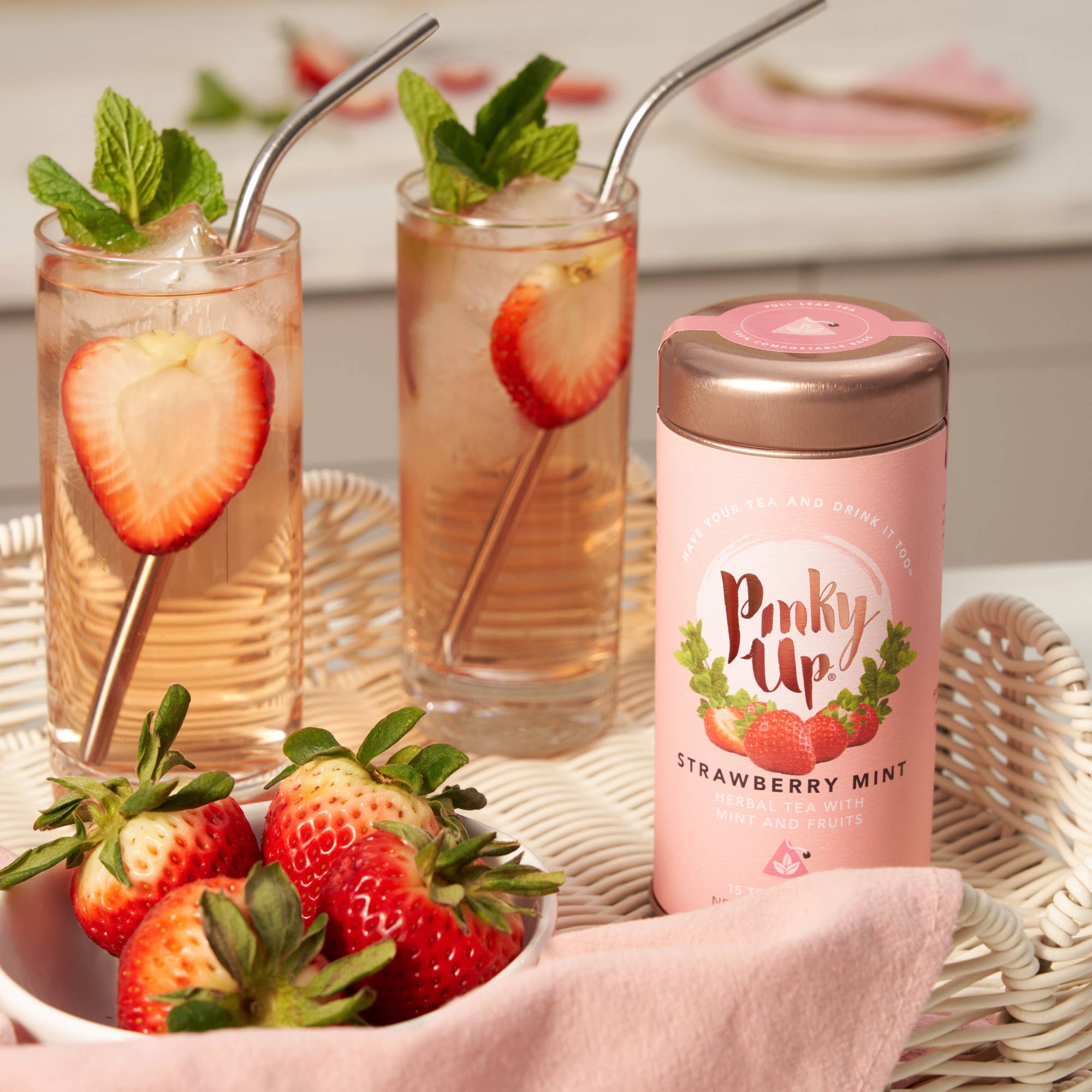 Strawberry Mint Herbal Tea