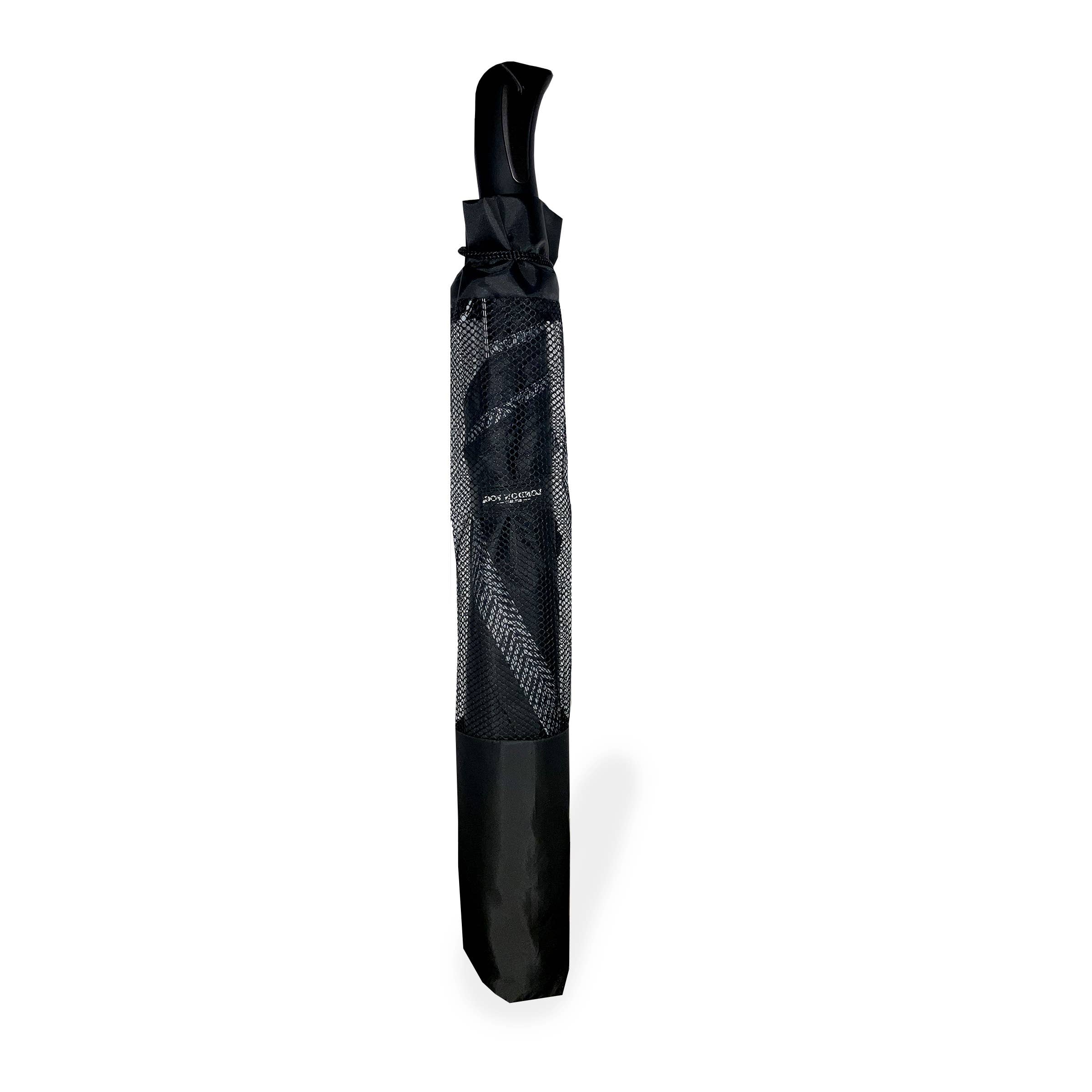 Black/Herringbone Folding Two-Person Auto Umbrella