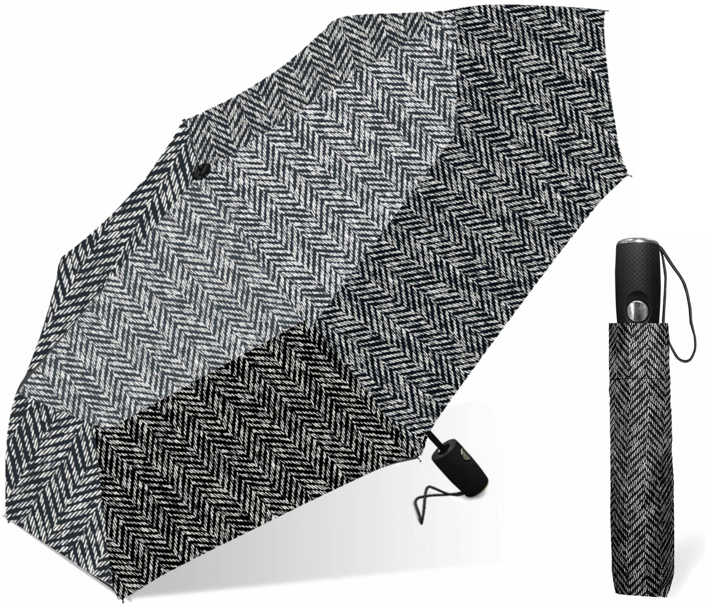 Herringbone Automatic Super Mini Umbrella