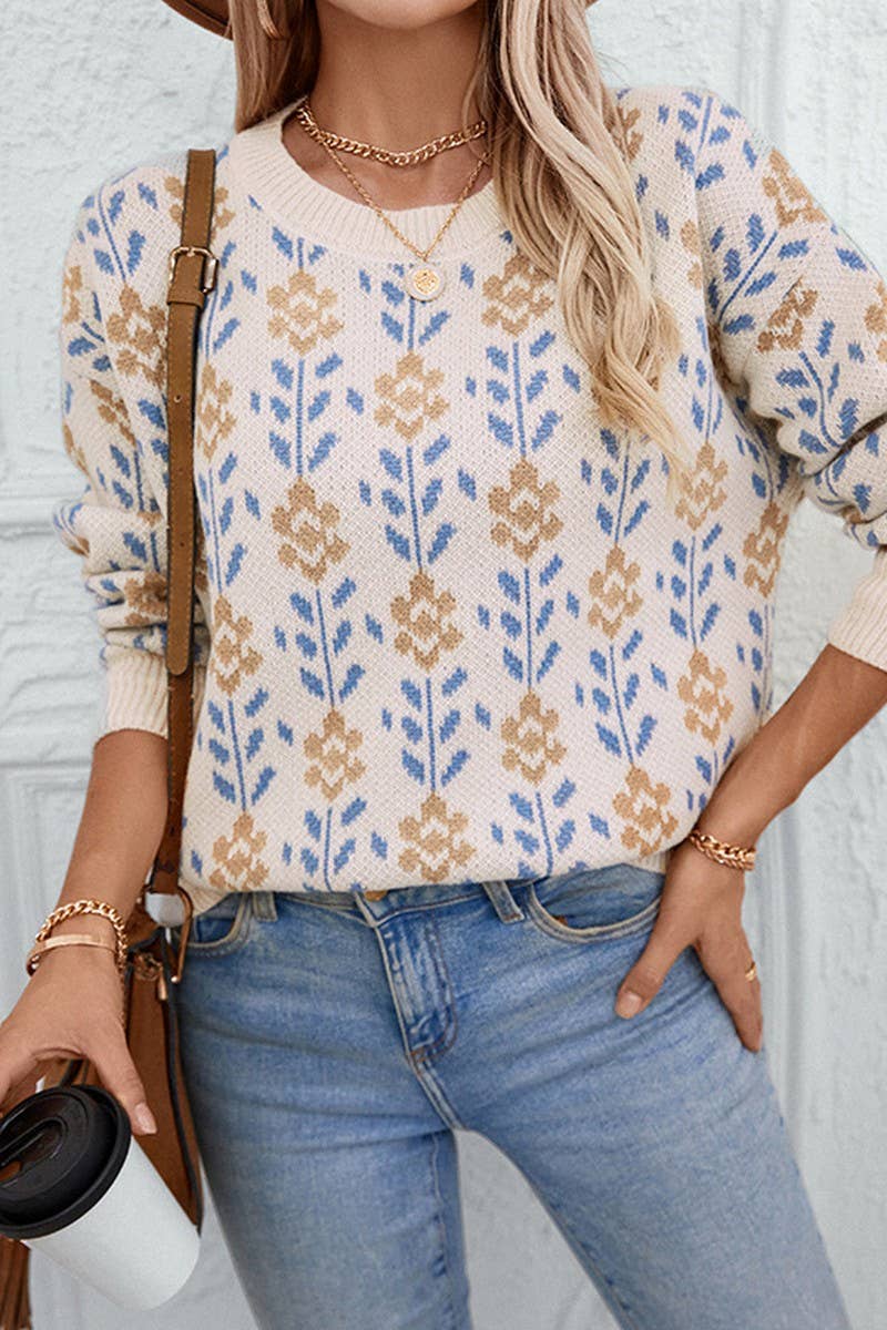 Cutesy Floral Sweater