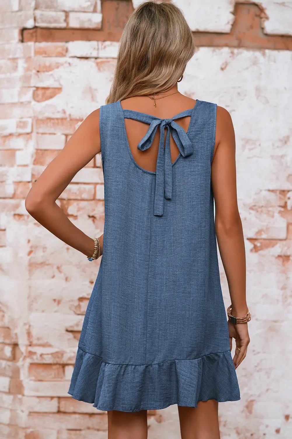 Bow Back Mini Dress