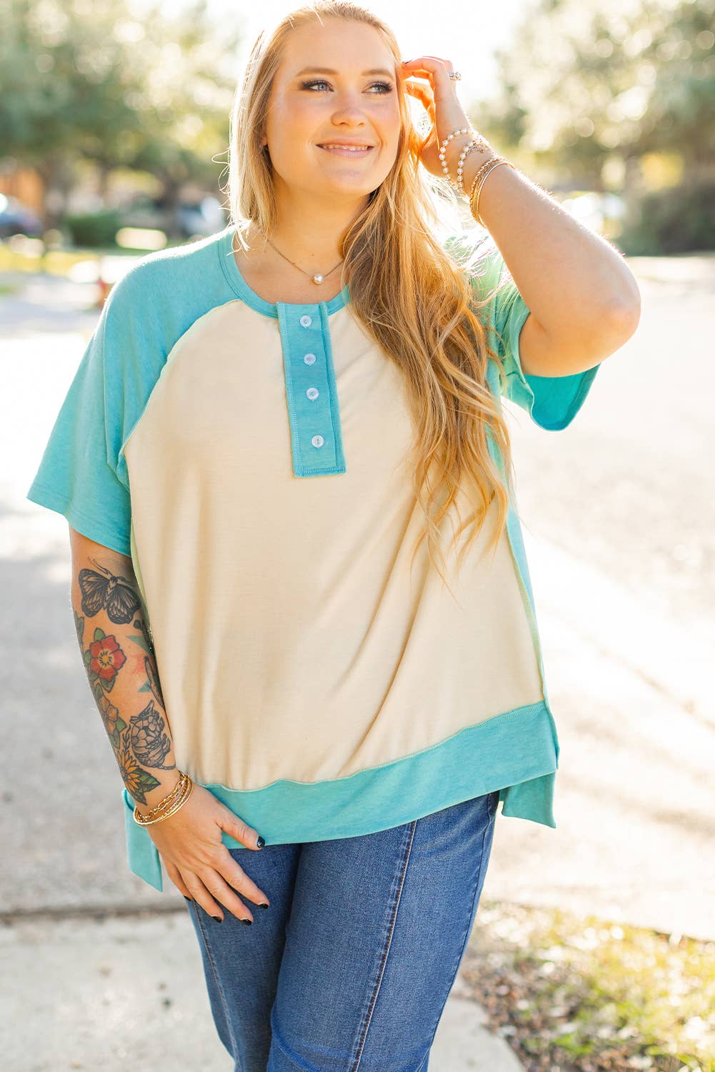 Colorblock T-Shirt (Curvy)