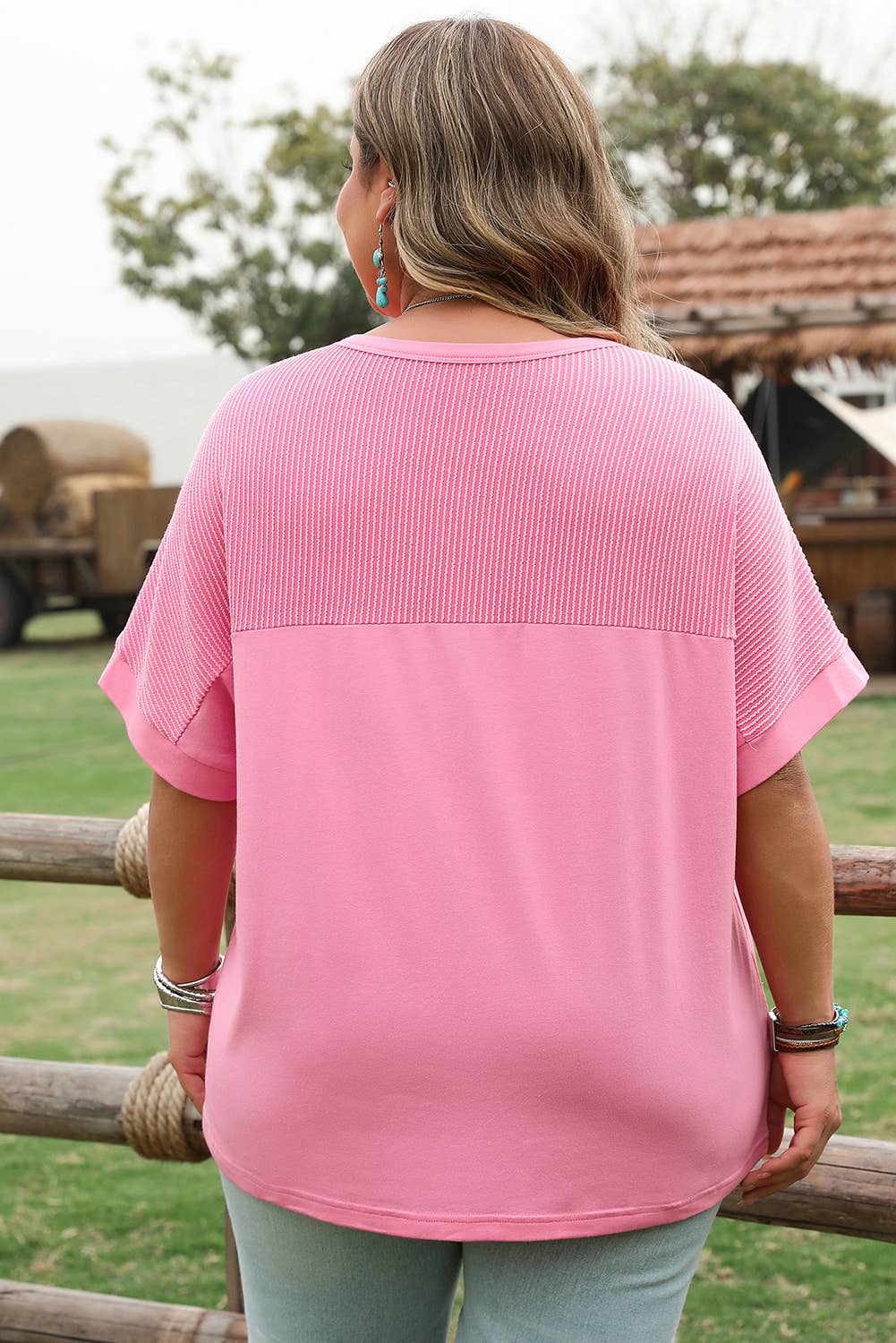 Corded Patch T-Shirt (Curvy)