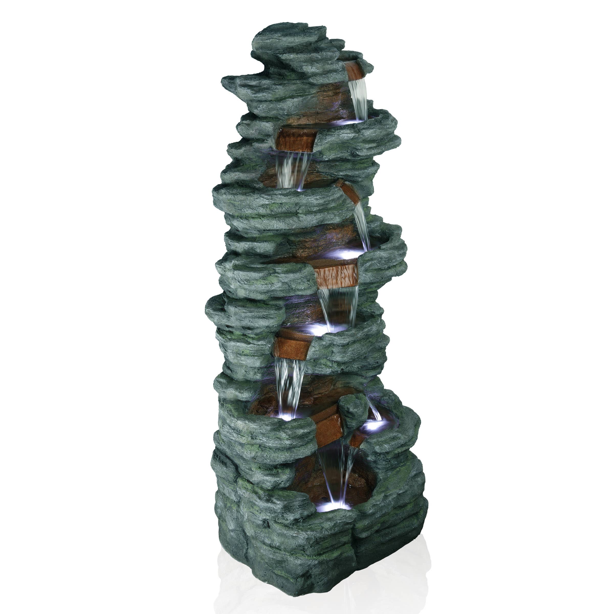 Cascading Stone Fountain