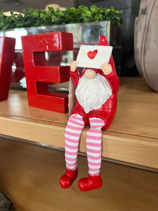Valentines Day Ceramic Gnome