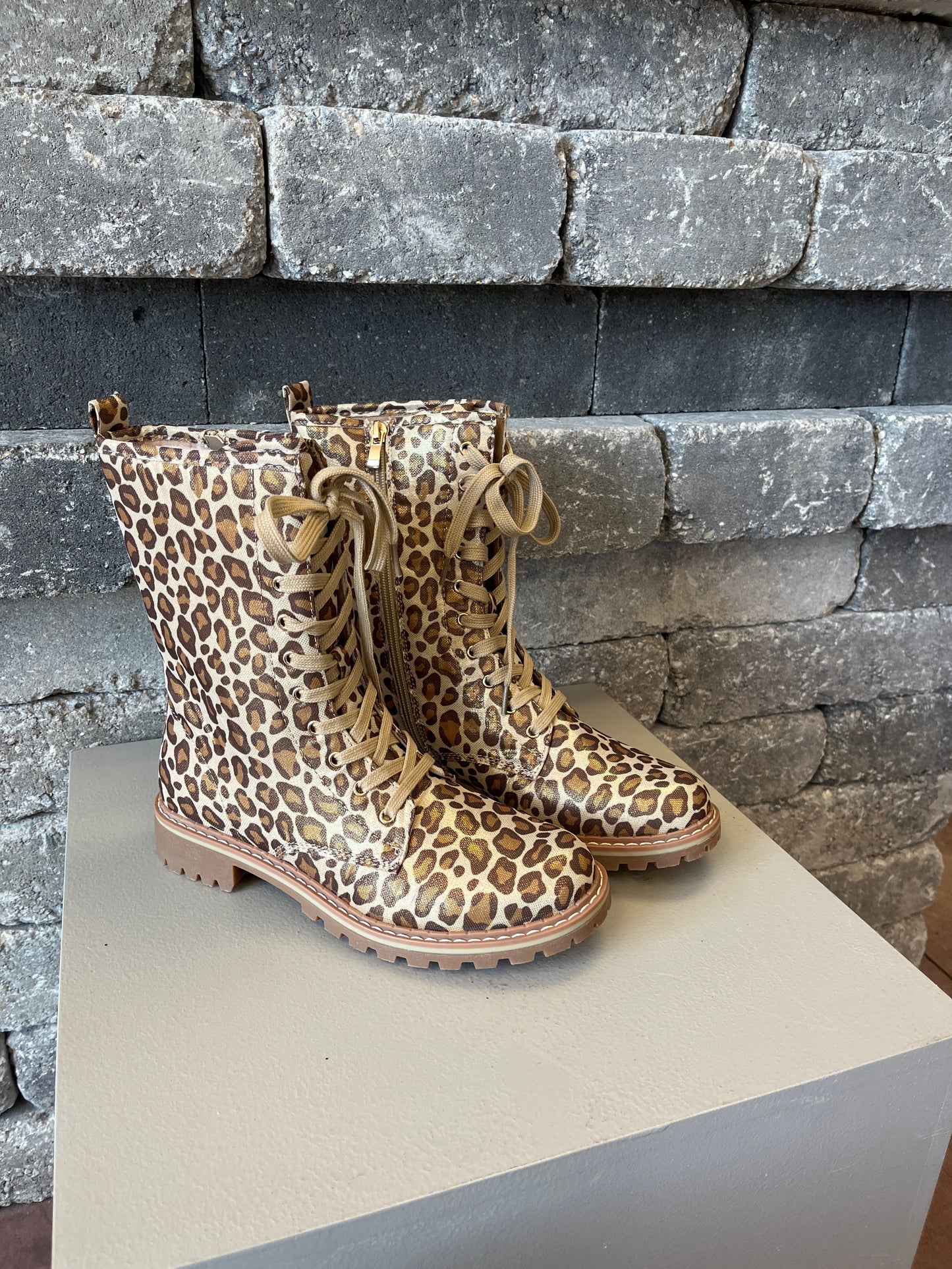 Gold Leopard Fomo Boots
