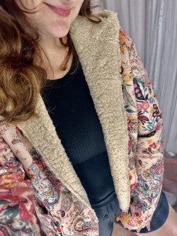 Vintage Paisley Sherpa Jacket