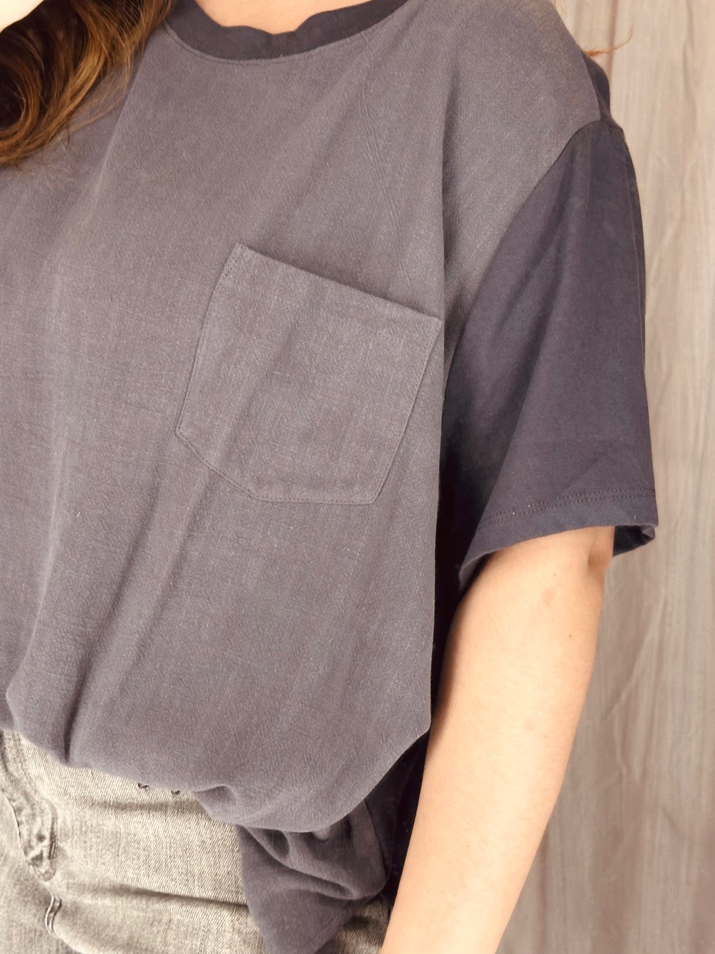 Washed Two-Toned T-Shirt (Curvy)