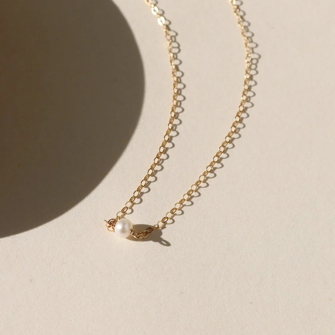 Mini Pearl Necklace-16"