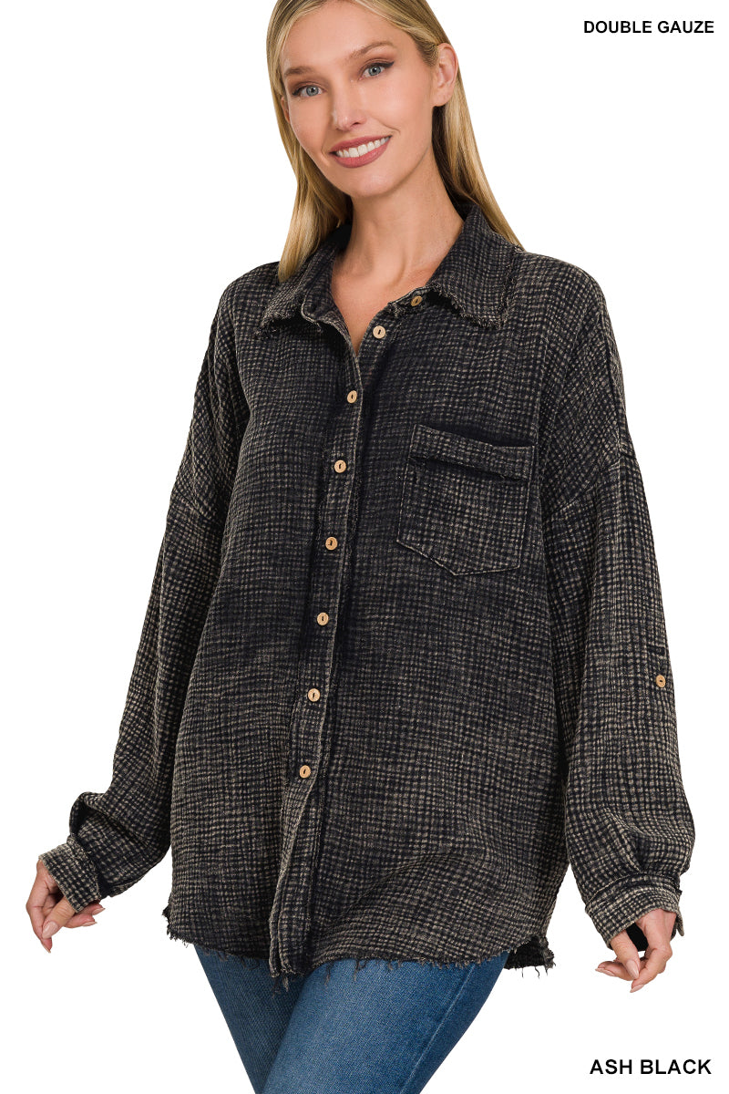 Gauze Button Down