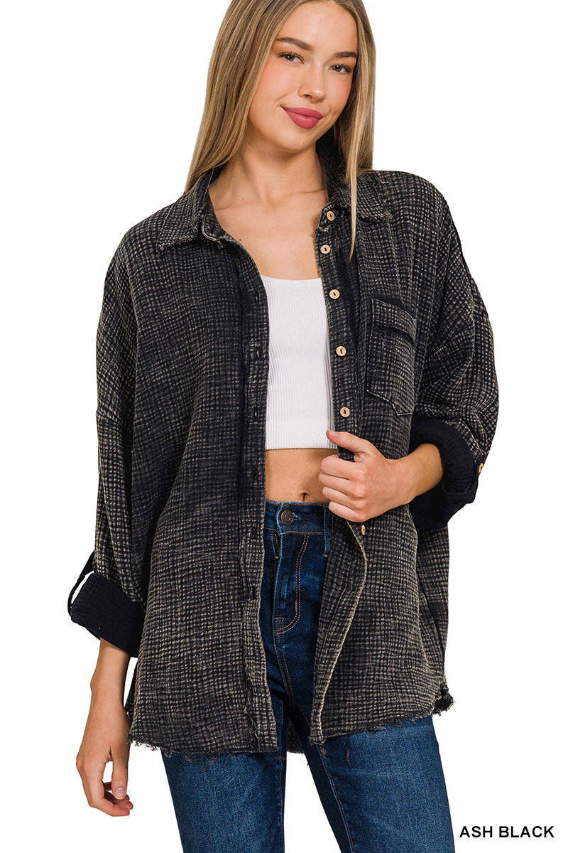 Gauze Button Down