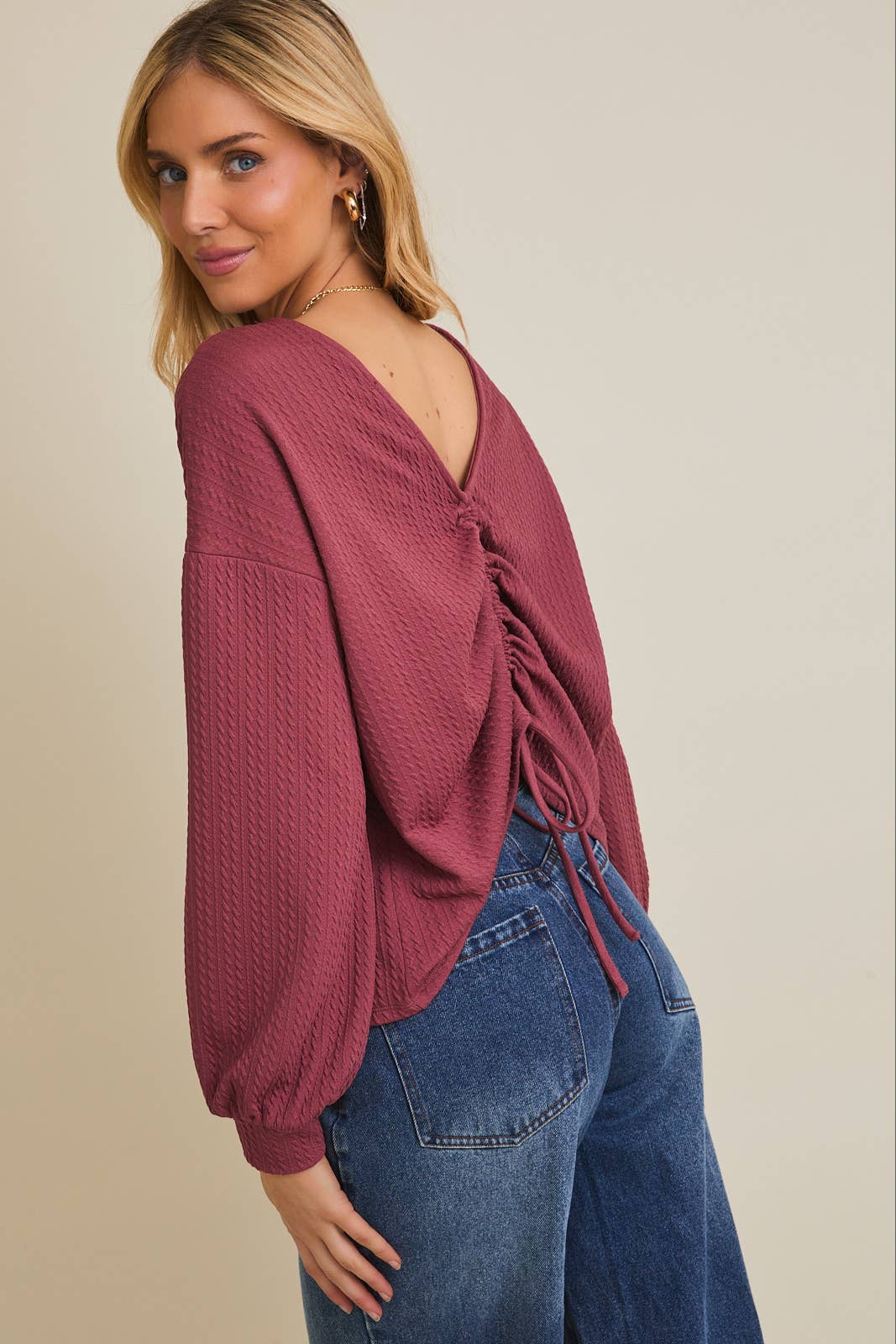 Ruching Long Sleeve