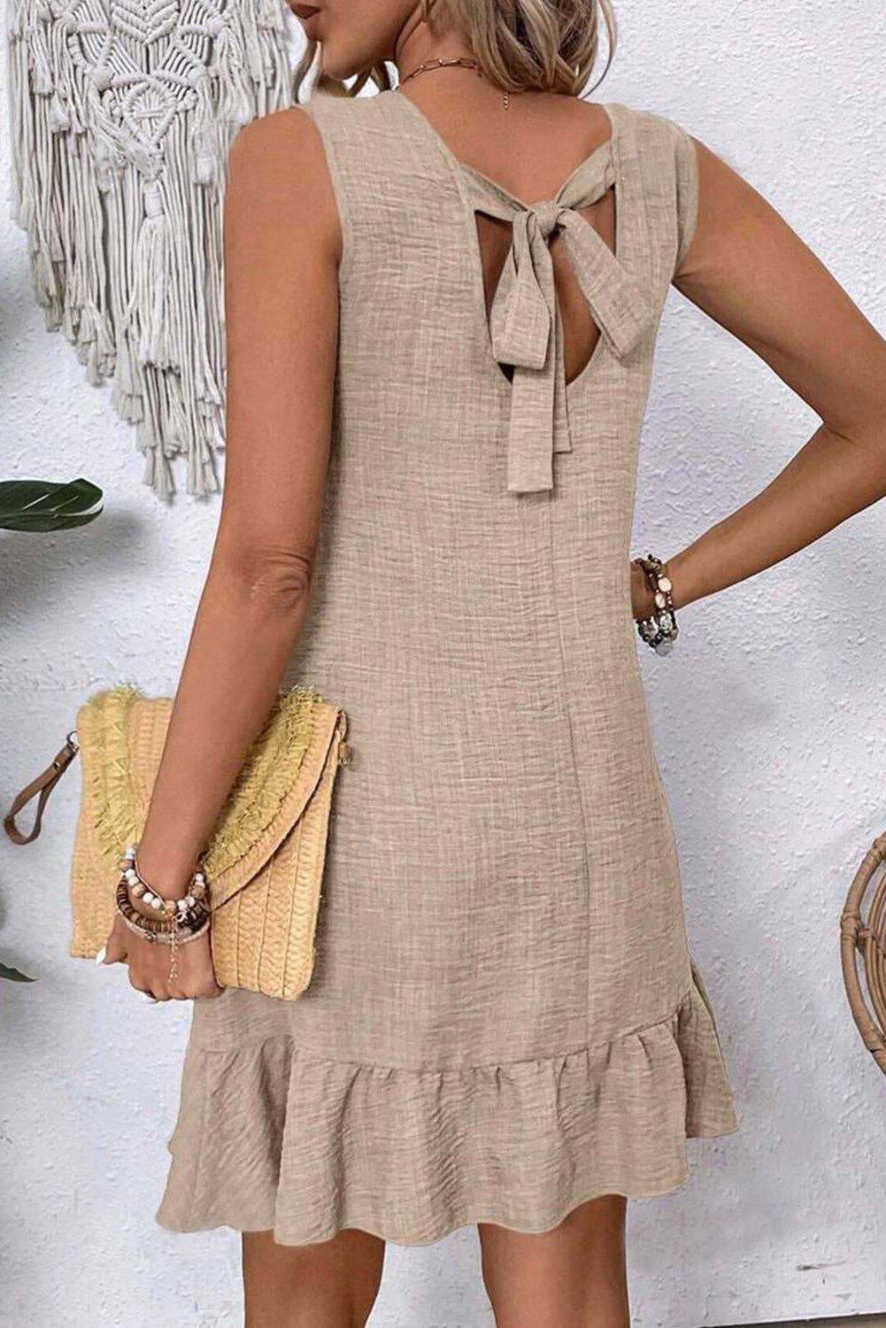 Bow Back Mini Dress