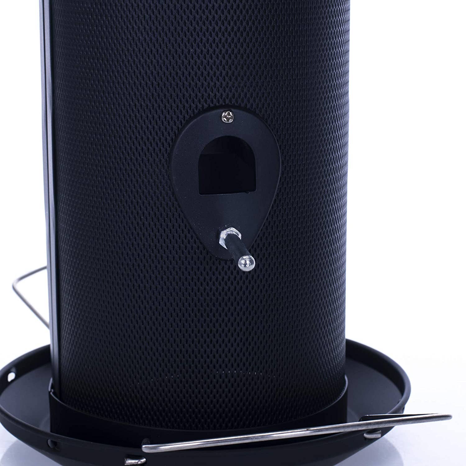 Matte Black Mesh Metal Bird Feeder