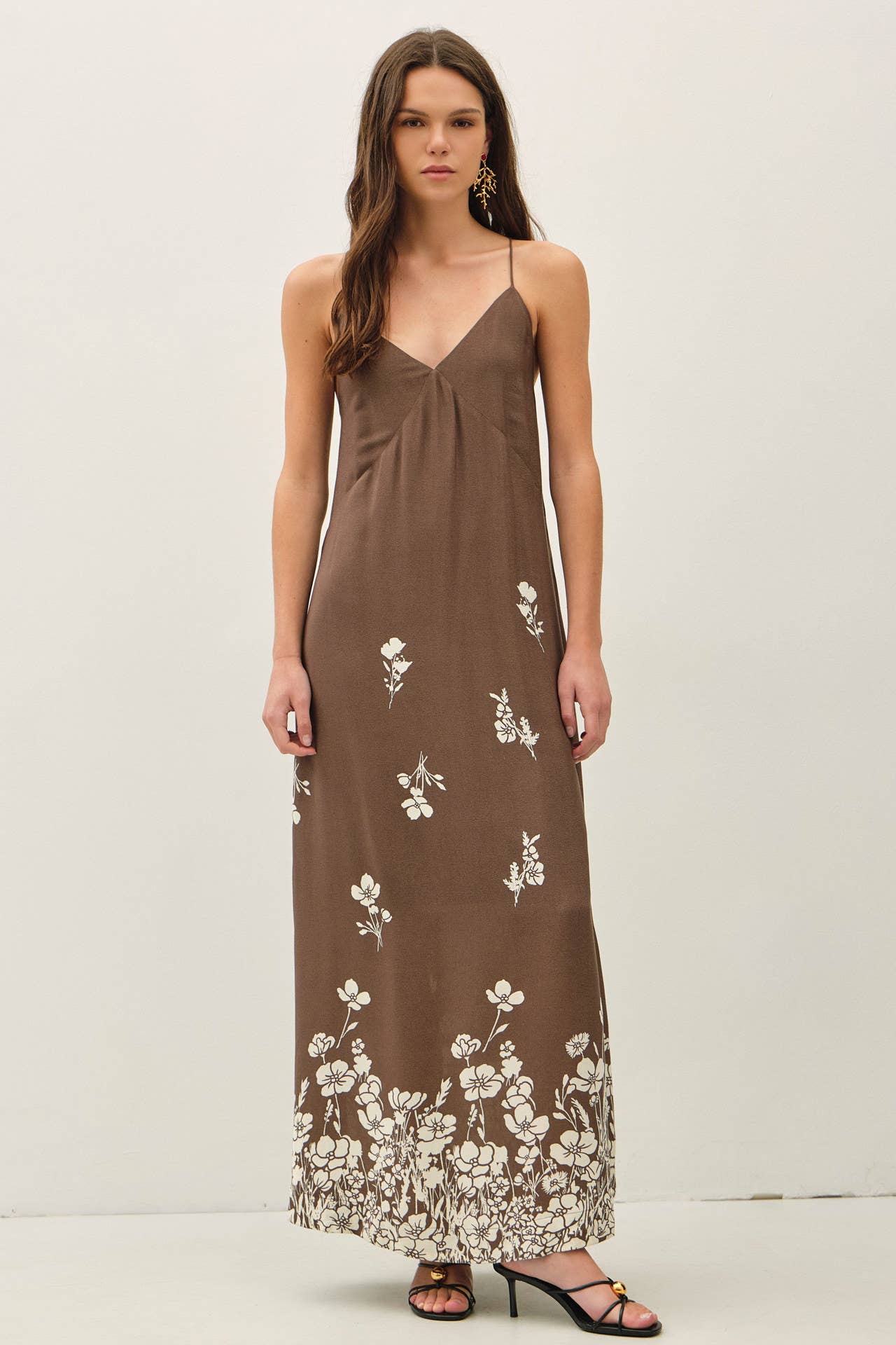 Cocoa Bloom Maxi Dress
