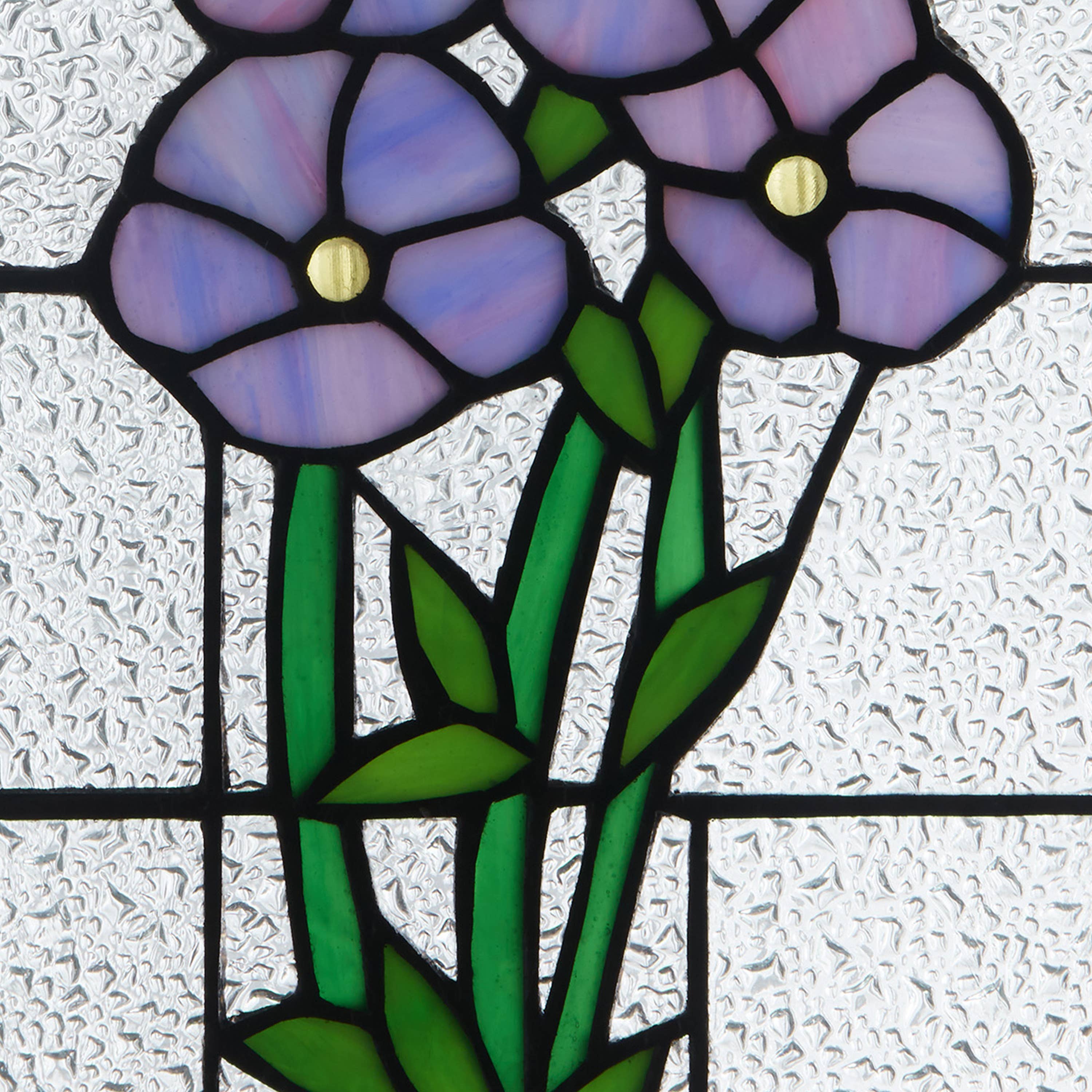 Forget Me Not Stained Glass Panel