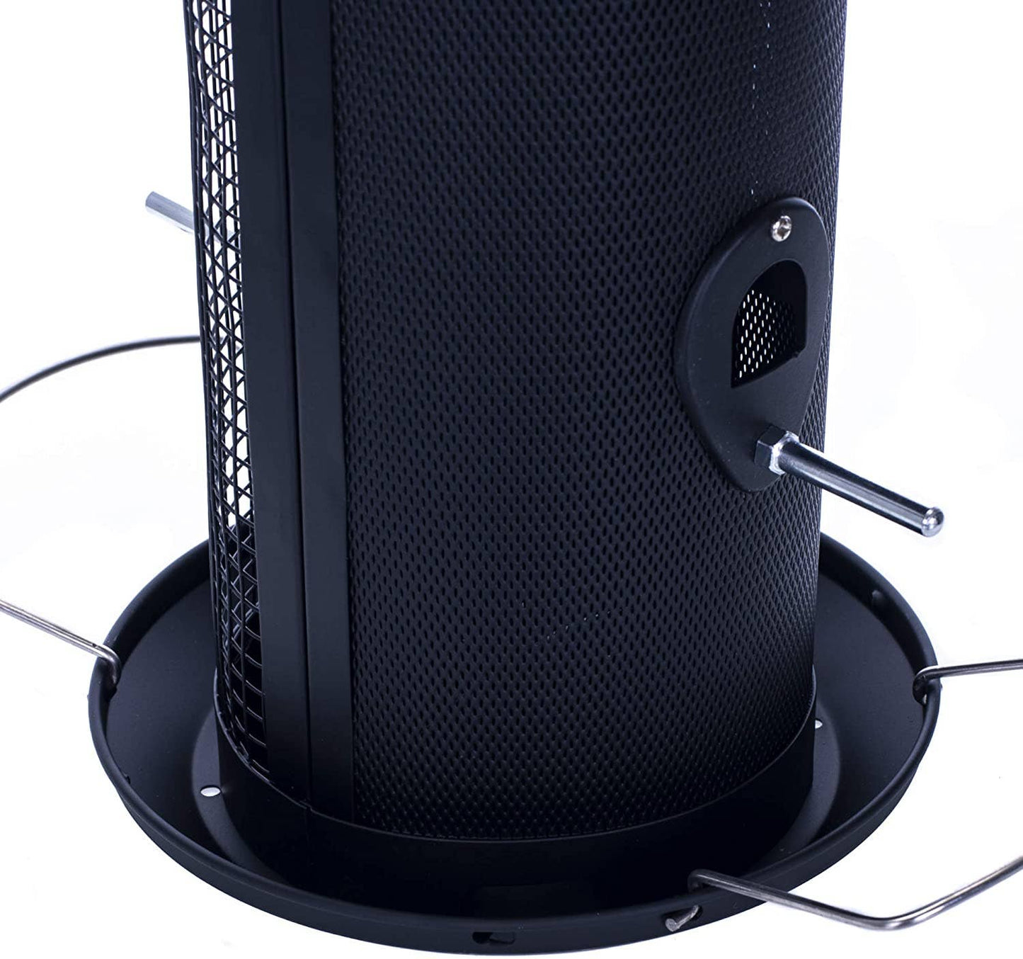 Matte Black Mesh Metal Bird Feeder