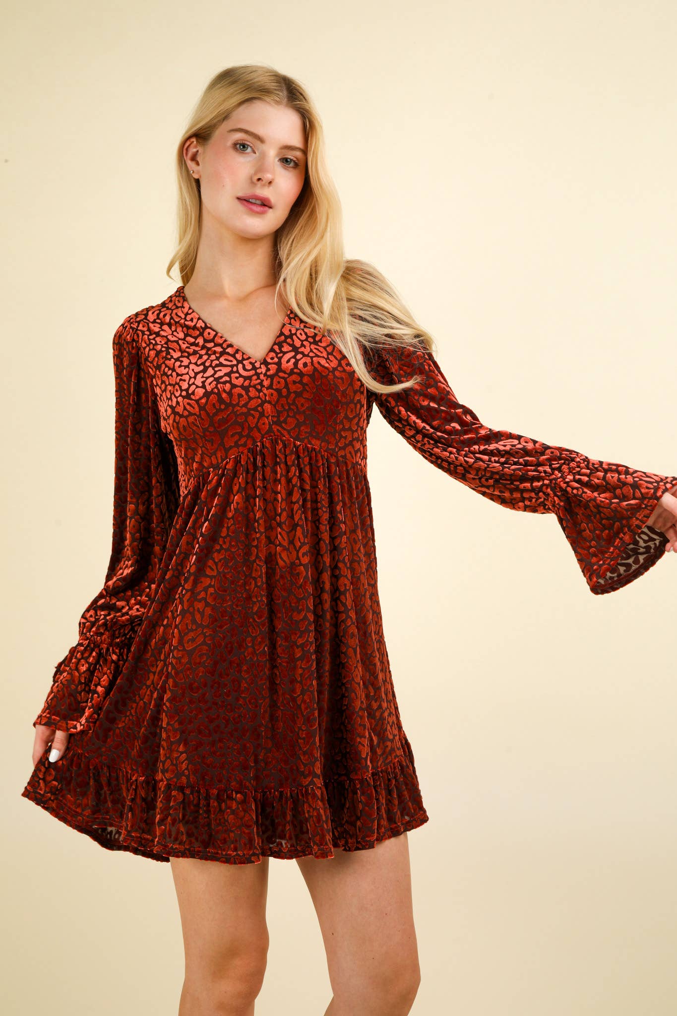 Leopard Velvet Dress