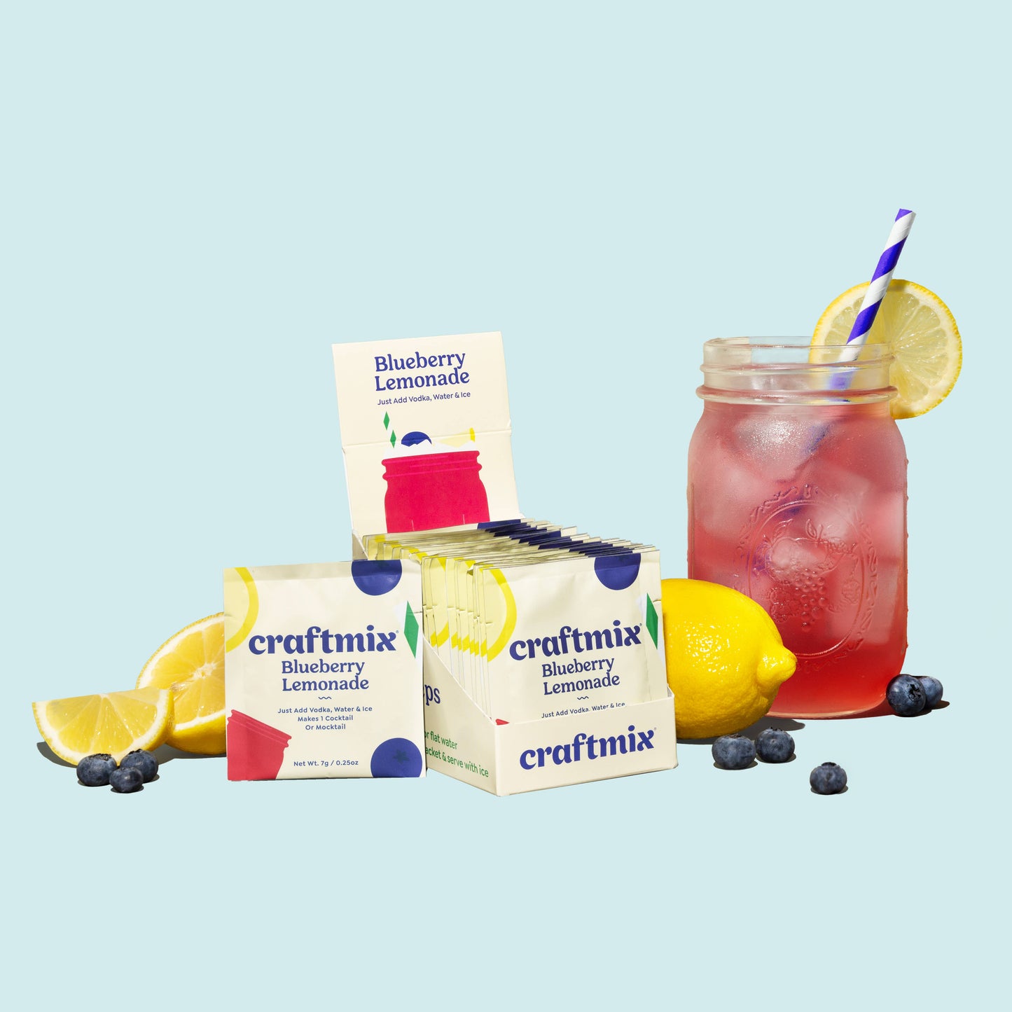 Blueberry Lemonade Cocktail / Mocktail Mixer
