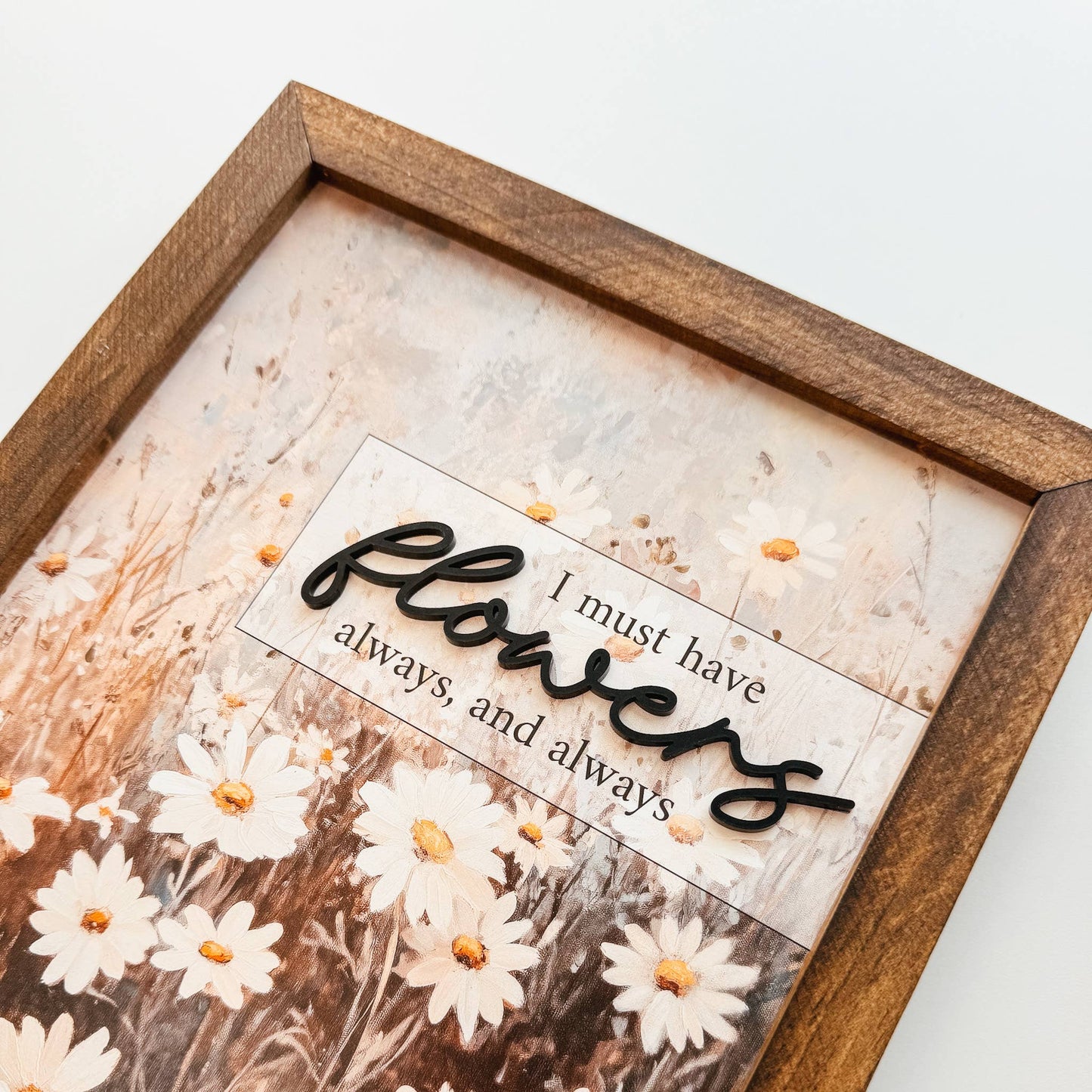 Flowers 3D Framed Sign