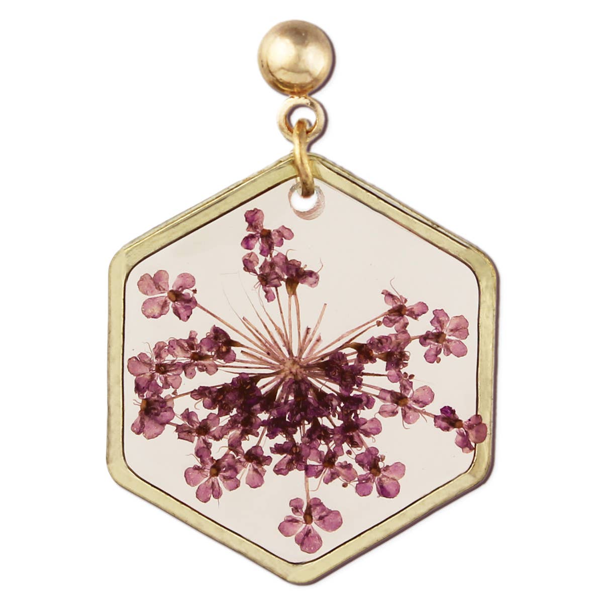 Blush Pressed Floral Earrings