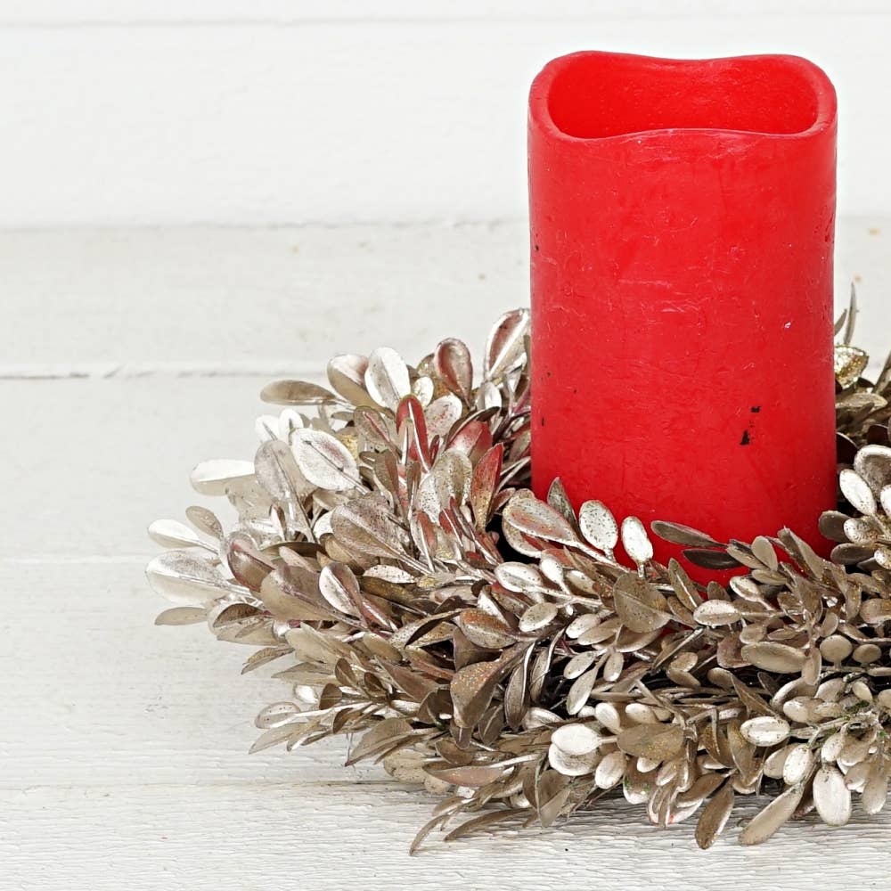 Champaign Boxwood Candle Ring