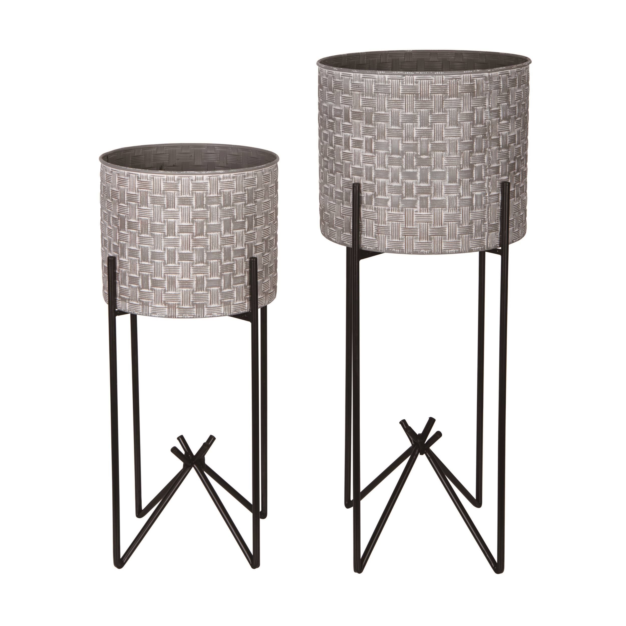 Metal Bucket Plant Stand