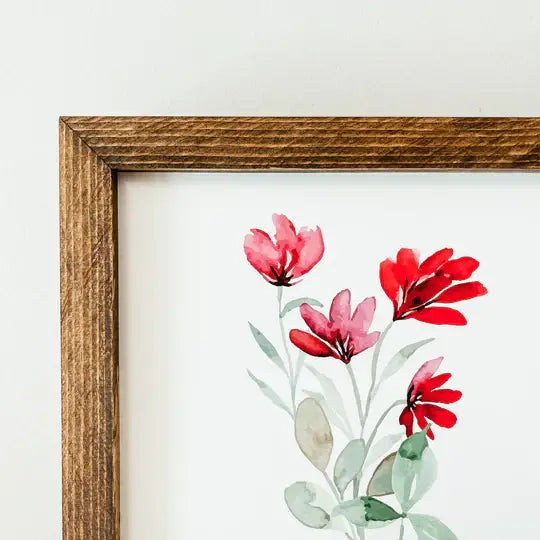 Bloom Framed Wood Sign